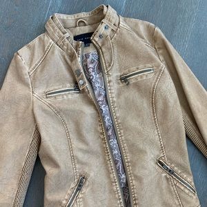 Faux leather biker jacket, M